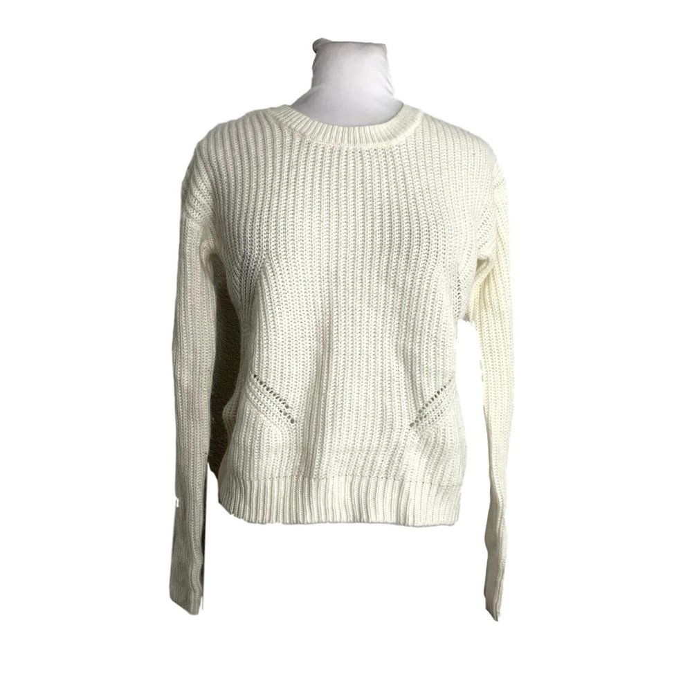 Aeropostale Womens Sweater Size XS White Cable